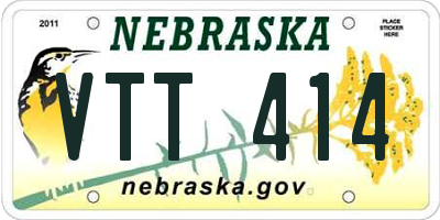 NE license plate VTT414