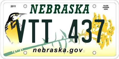 NE license plate VTT437