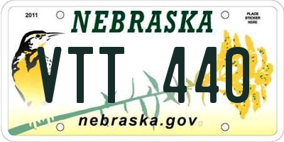 NE license plate VTT440