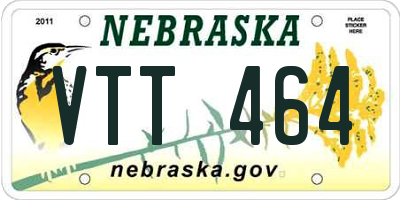 NE license plate VTT464