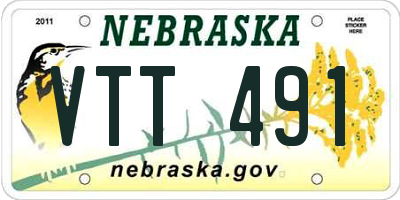 NE license plate VTT491