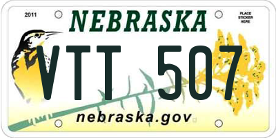 NE license plate VTT507