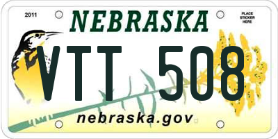 NE license plate VTT508