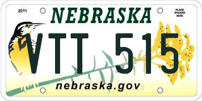 NE license plate VTT515