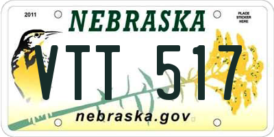 NE license plate VTT517