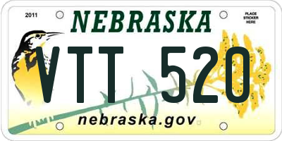 NE license plate VTT520