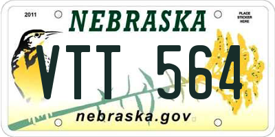 NE license plate VTT564
