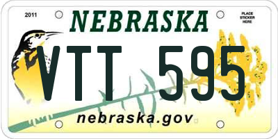NE license plate VTT595