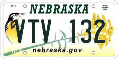 NE license plate VTV132