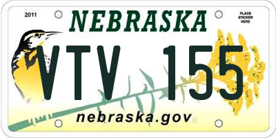 NE license plate VTV155