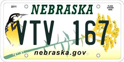 NE license plate VTV167
