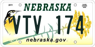 NE license plate VTV174
