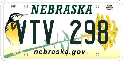 NE license plate VTV298