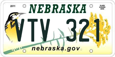 NE license plate VTV321