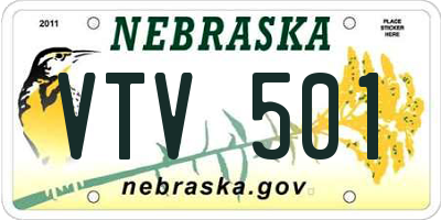 NE license plate VTV501