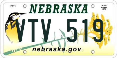 NE license plate VTV519