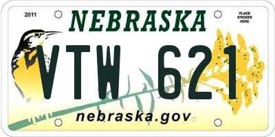 NE license plate VTW621