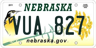 NE license plate VUA827