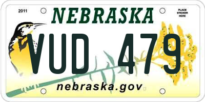NE license plate VUD479