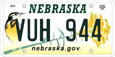 NE license plate VUH944