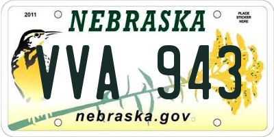 NE license plate VVA943