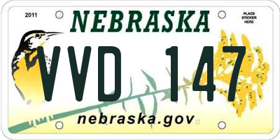 NE license plate VVD147