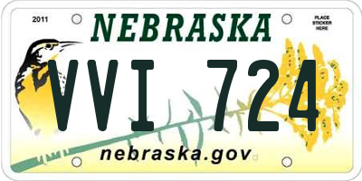 NE license plate VVI724