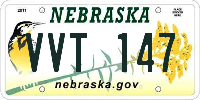 NE license plate VVT147