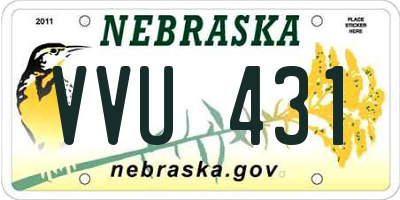NE license plate VVU431