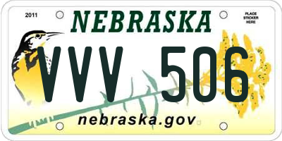 NE license plate VVV506