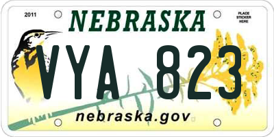 NE license plate VYA823