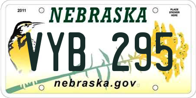 NE license plate VYB295