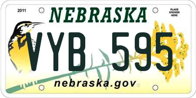 NE license plate VYB595