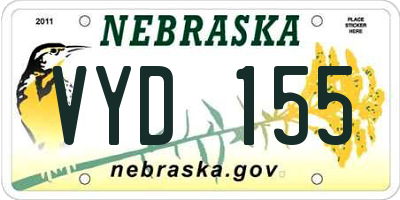 NE license plate VYD155