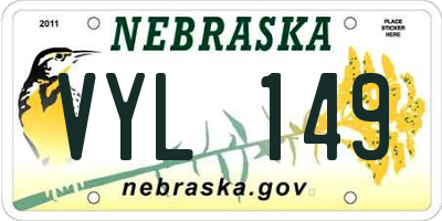 NE license plate VYL149