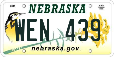 NE license plate WEN439
