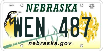 NE license plate WEN487