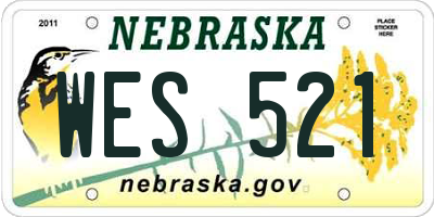 NE license plate WES521