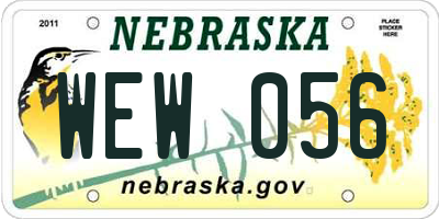 NE license plate WEW056