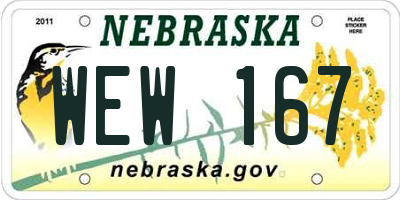 NE license plate WEW167