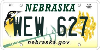 NE license plate WEW627