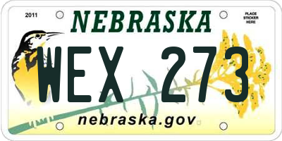 NE license plate WEX273