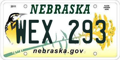 NE license plate WEX293