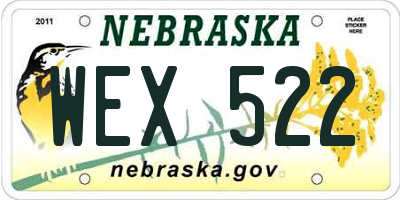 NE license plate WEX522