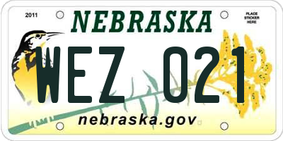 NE license plate WEZ021
