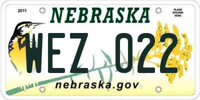 NE license plate WEZ022