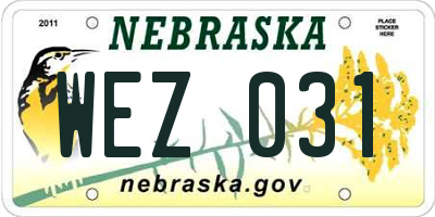 NE license plate WEZ031
