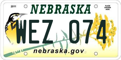 NE license plate WEZ074