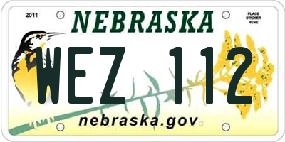 NE license plate WEZ112