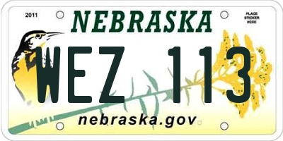 NE license plate WEZ113